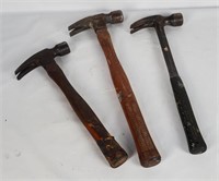 3 Claw Hammers - Craftsman, Estwing, Vaughan