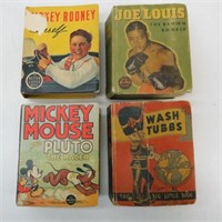 Four  Big Little Books:Joe Louis, Mickey Mouse...
