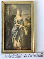 Victorian Girl in frame 13.25 x  8.25