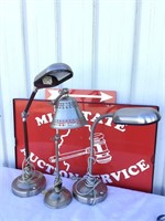 (3) Metal Office Electric Desk Lamps