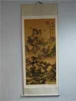 Chinese silk hanging wall scroll