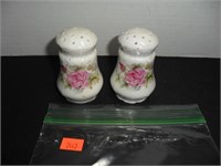 White floral design Salt and Pepper Shakers