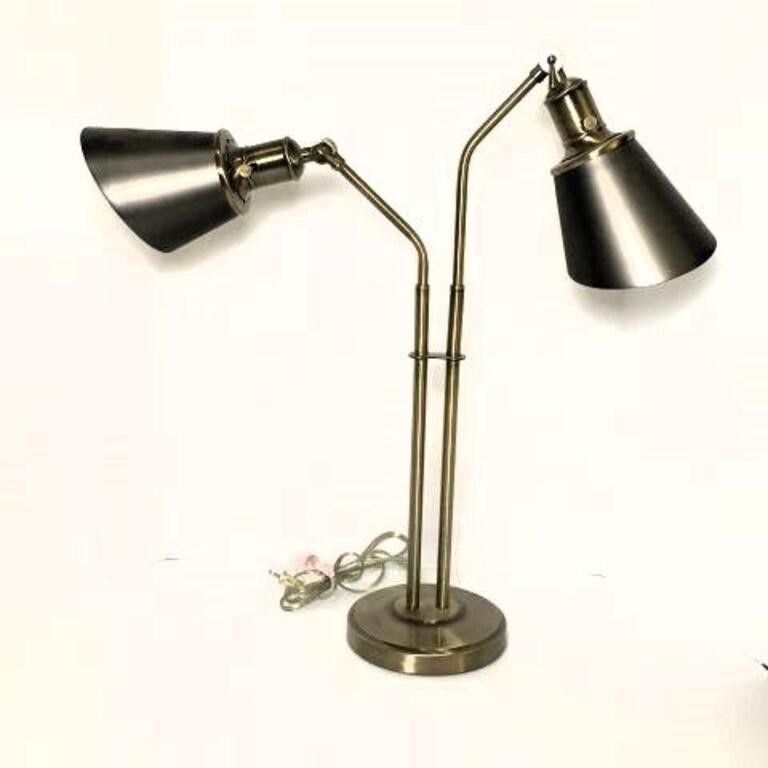Metal Double Light Desk Lamp