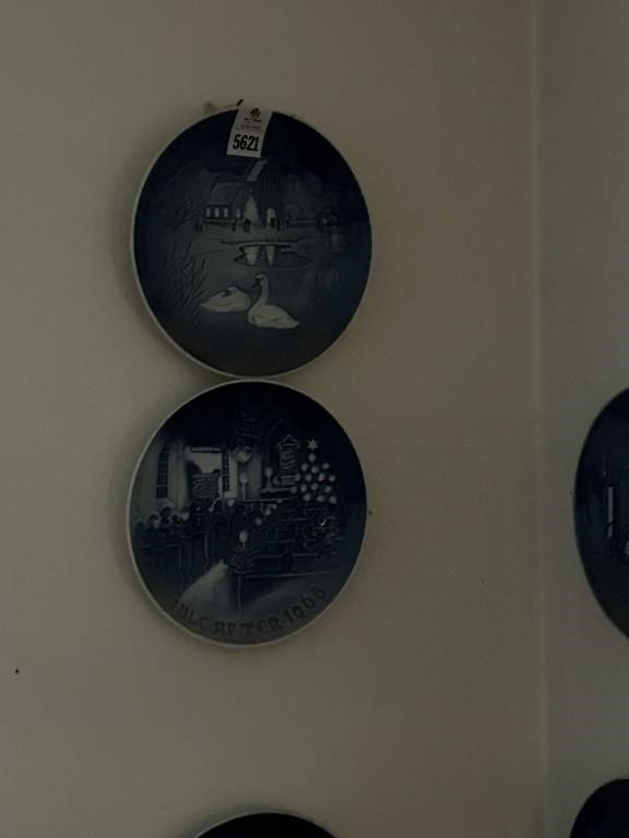 Row of 4 Royal Copenhagen B&G Plates Blue