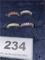 4 birthstone rings
