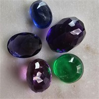 62.45 Ct Faceted Amethyst, Green Quartz, Blue