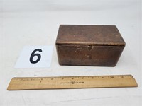 1889 antique folding sewing box