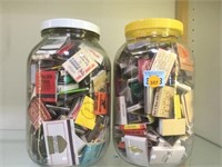 2 JARS OF COLLECTIBLE MATCH BOOKS - LOCAL PICK-UP