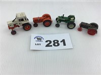 Lot of 4 1/64 Scale Toy Tractors