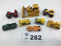 Lot Of Misc Toy Tractors, Truck, and Equipment