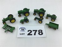 Lot Of 1/64 Scale Tractors and Farm Equipment