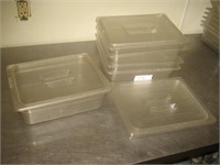 Lot of 5 Plastic Containers With Lids