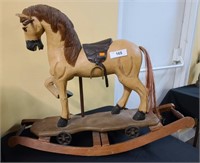 Vintage doll rocking horse
