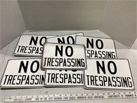 7 no trespassing metal signs 10x7