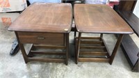 MID CENTURY PAIR OF SIDE TABLES