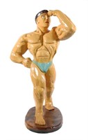 Vintage Bodybuilder Statue, Fiberglass