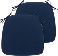 17"x16"x2" U-Shape Chair Cushions with Ties 2 Ct