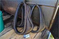 3 OLD HARNESS COLLARS