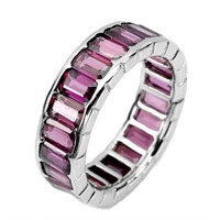 Natural Unheated  Rhodolite Garnet Ring