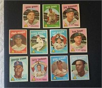 11 different 1959 Topps St Louis Cardinals
