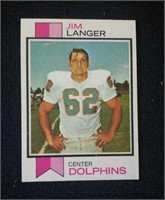 1973 Topps Jim Langer rookie card #341