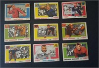 9 different 1955 Topps All-American football