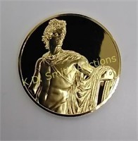 Sterling 24K gold plate Apollo Belvedere Medallion