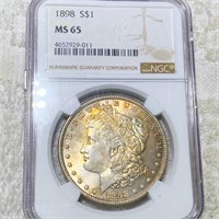 1898 Morgan Silver Dollar NGC - MS65