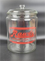 Vintage Rawls Foods Jar Winston Salem 13" tall