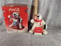 COCA-COLA  BUBBLE BLOWING POLAR BEAR ORNAMENT