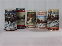 Lot of Budweiser Holiday Beer Stiens