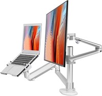 Monitor/Laptop 2-in-1 Adjustable DualArm DeskStand