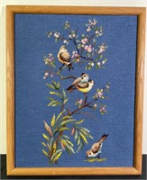 ‘Birds’ Needlepoint Framed Art