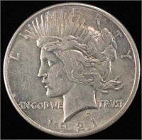 1921 PEACE DOLLAR AU