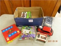 Kids toys, xbox 360 games, legos, VHS remwinder