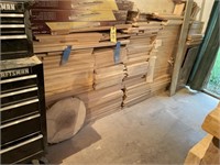 Wood Lumber Pile On Wall