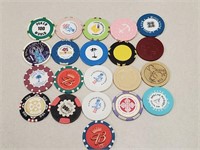 21 Foreign  Casino & Advertising Chips