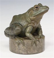 DAVID H. TURNER (B.1961) BRONZE SCULPTURE FROG