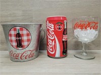 Coca-Cola Drink Lot: Coasters, Glass, Bucket