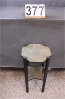 Wooden 2 Teir Side Table 24.5"T X 11.5"W