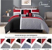 7-Piece Quilted Patchwork Comforter Set, Cal King
