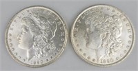 2 1890 90% Silver Morgan Dollars.