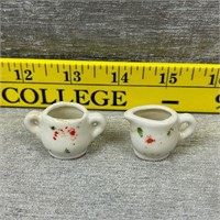 Miniature Dollhouse Ceramic Porcelain Cream/Sugar