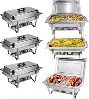 Chafing Dish Buffet Set  6 Pack 9QT Stainless