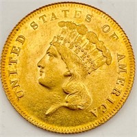 1855 $3 Gold Piece