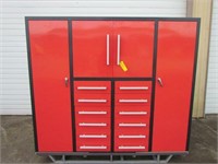 Red 3-Section 12-Drawer Tool Box