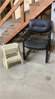 Step stool, office chair