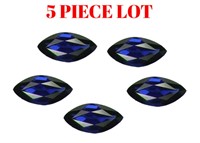 Genuine 4x2mm Marquise Faceted Blue Sapphire (5pc)
