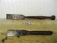 2 – Lg. chisels: early unsigned, 3”  socket