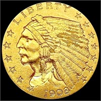 1908 $2.50 Gold Quarter Eagle CLOSELY